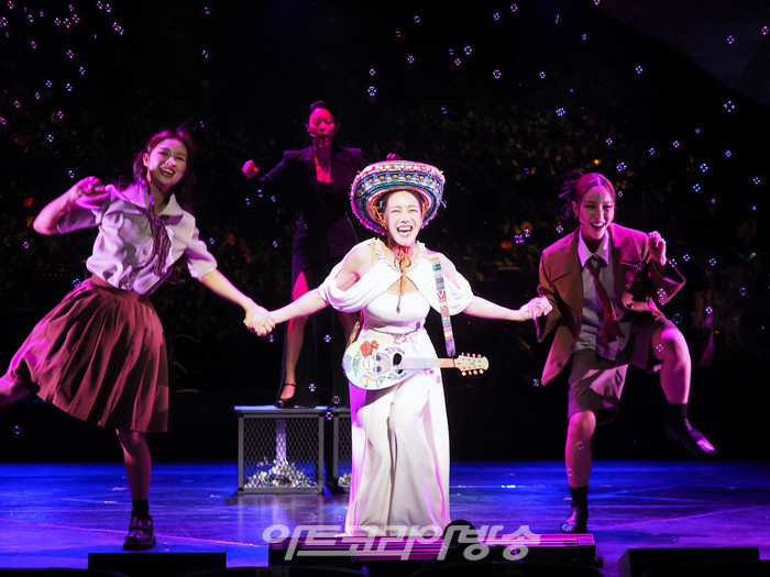 뮤지컬 '프리다' 프레스콜(프리다 칼로 역 김소향, 레플레하 역 리사, 데스티노 역 임정희, 메모리아 역 황우림). 2023.08.10 사진 ⓒ아트코리아방송 이용선 기자