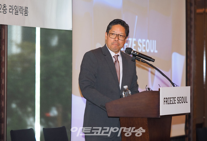 17일 오전 서울 중구 웨스틴조선 호텔에서 아트페어 키아프 서울(Kiaf SEOUL, 이하 키아프)과 프리즈 서울(Frieze Seoul) 공동 기자간담회가 진행되었다. 2023.08.17 사진 ⓒ아트코리아방송 이용선 기자