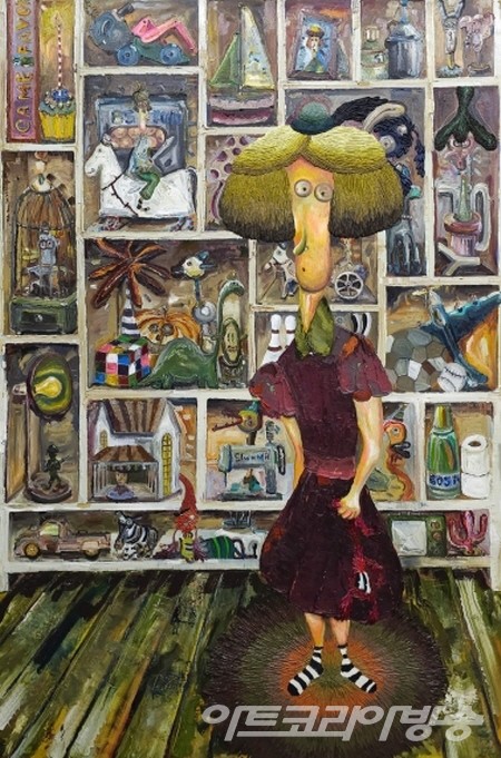 이재현 _ Alone Again _ Obsession 2023_Oil, Mixed media on canvas_145x97cm