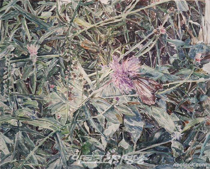 NARADA Koji 奈良田晃治_Thistle Garden_80.3×100cm_2022