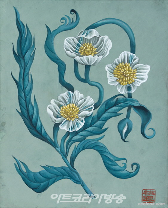 이승미 LEE Sungmi_도원경_장지에 채색_100×80cm_2023