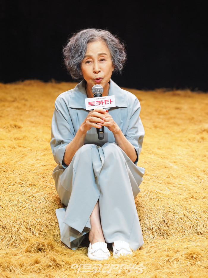 연극 '토카타' 프레스콜(손숙) 2023.08.23 사진 ⓒ아트코리아방송 이용선 기자