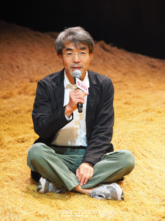 연극 '토카타' 프레스콜(배삼식 작가) 2023.08.23 사진 ⓒ아트코리아방송 이용선 기자