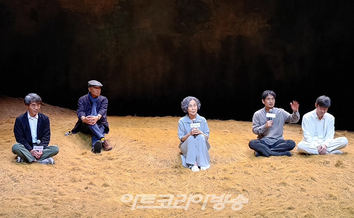 연극 '토카타' 프레스콜(배삼식 작가-손진책 연출-손숙-김수현-정영두) 2023.08.23 사진 ⓒ아트코리아방송 이용선 기자