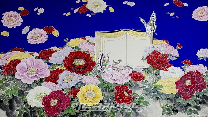 청주 한옥마을, 김충식 한국화갤러리 '김충식 작가 개인전'-유월에