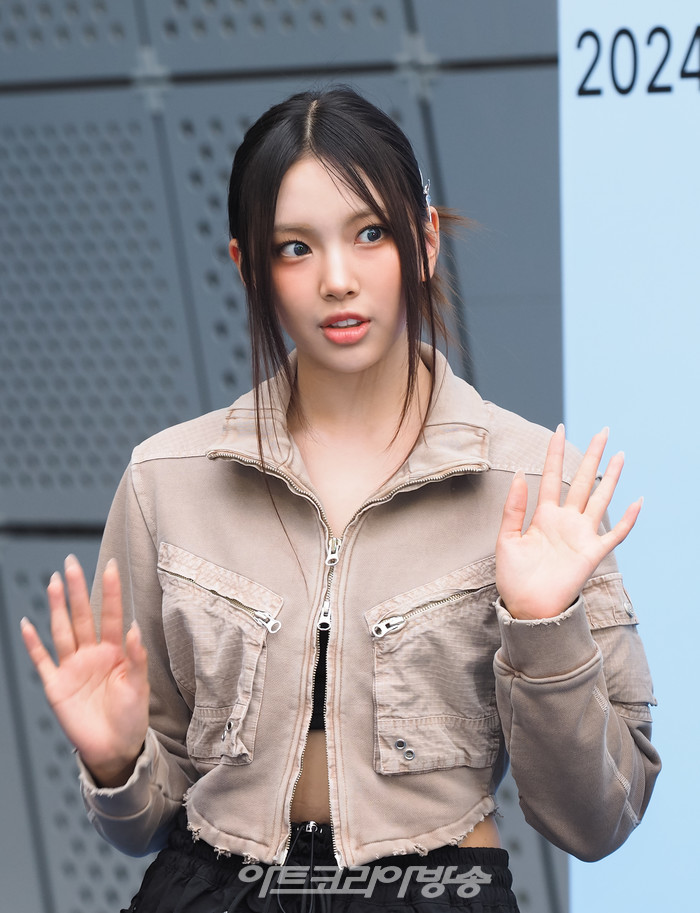 2024 SS 서울패션위크 얼킨 컬렉션 포토월 행사(뉴진스 혜인) 2023.09.05 사진 ⓒ아트코리아방송 이용선 기자