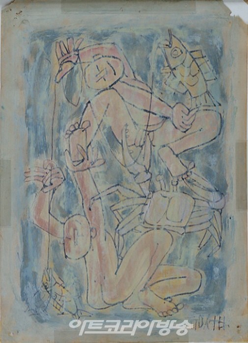 이중섭, 애들과 물고기와 게, 1950년대