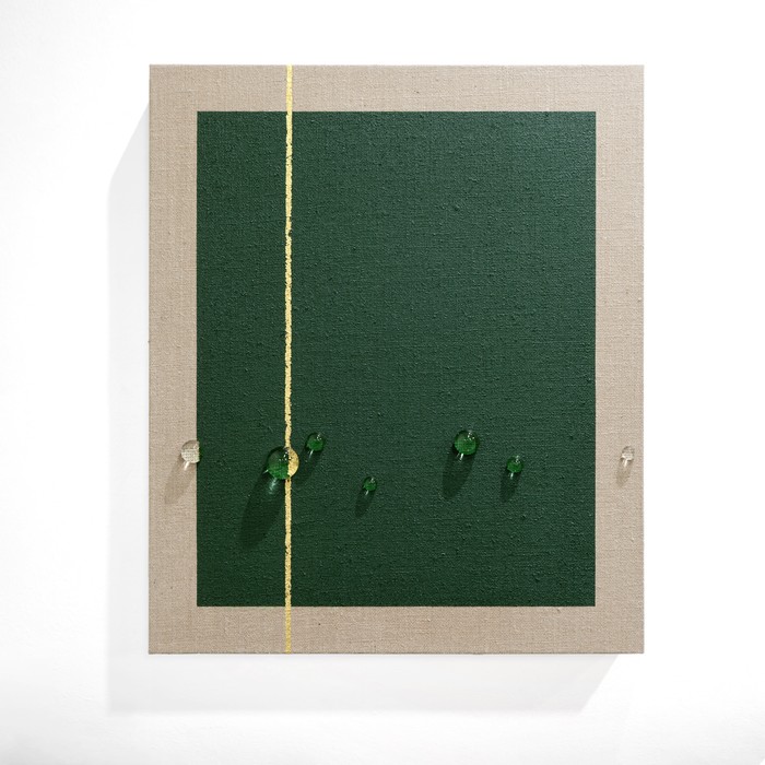 _Kiaf SEOUL_리서울갤러리_유충목, Formation - Condensation 4, 2023,  Glass, Gold leaf& Acrylic on canvas, 72.7X60.6cm. 제공 키아프 서울
