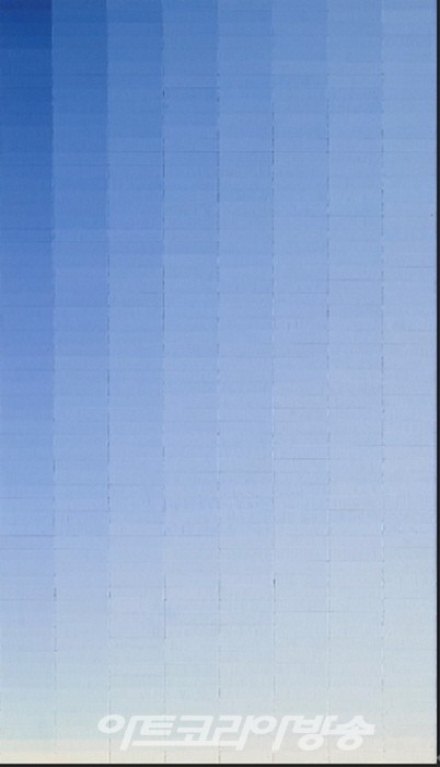 Ostinato(hex365496-f8f9dc)_01, 2022, Mixed media on Canvas, 60x34cm