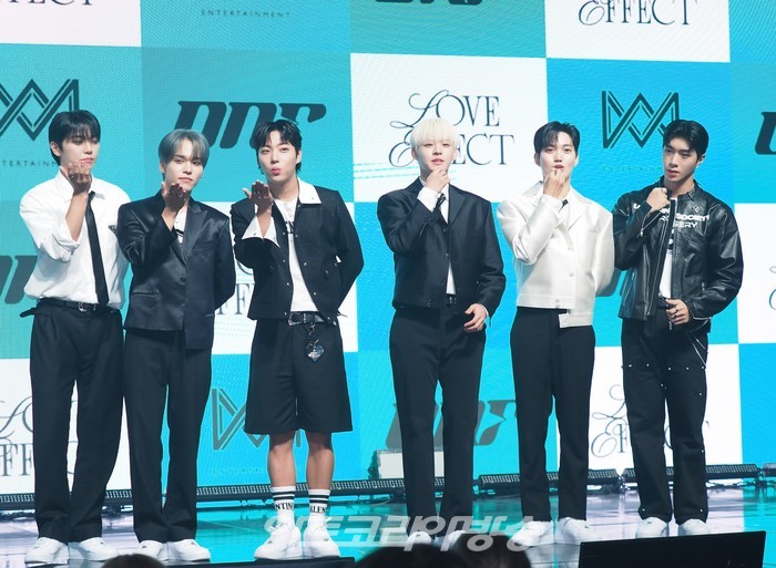 온앤오프(ONF) 7번째 미니 앨범 '러브 이펙트'(LOVE EFFECT) 발매 기념 쇼케이스(MK-유-이션-효진-제이어스-와이엇)  2023.10.04 사진 ⓒ아트코리아방송 이용선 기자