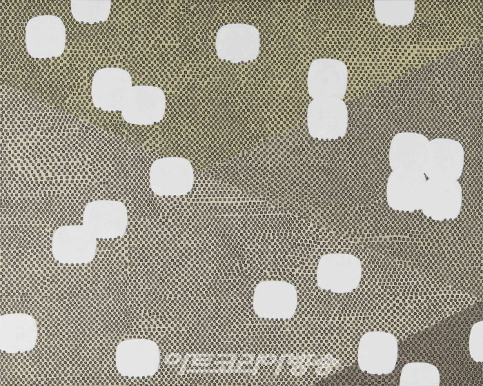 4_김형주, 마시멜로 8, 캔버스 한지에 아크릴릭 먹, 72.7 x 90.9cm, 2023