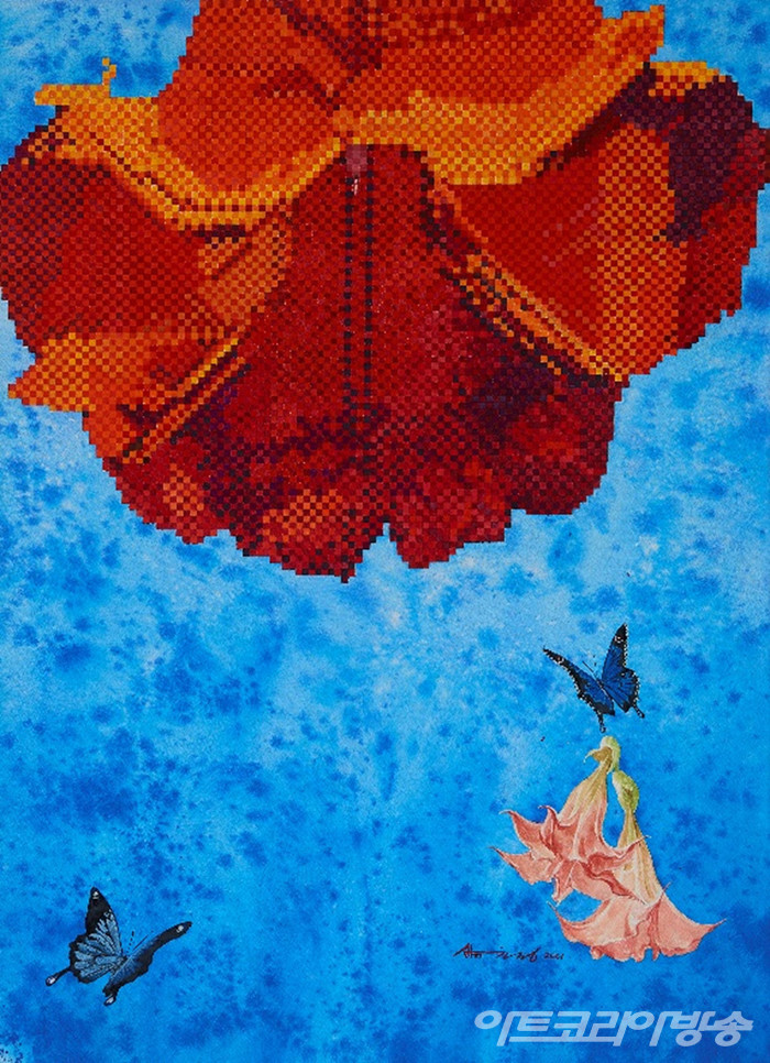 안윤정 作_Individual Diversity19-77x91 Mixed media 2021