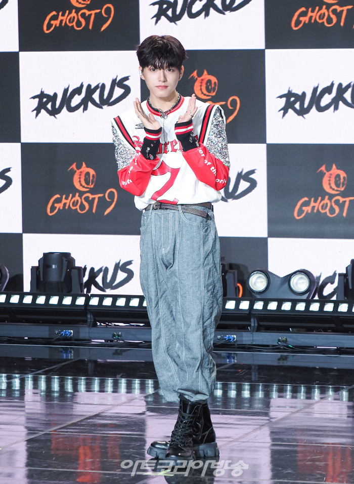 고스트나인(GHOST9) 일곱 번째 미니앨범 '아케이드 : 오'(ARCADE : O) 발표 기념 쇼케이스(진우) 2023.10.25 사진 ⓒ아트코리아방송 이용선 기자