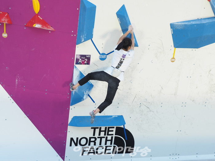 '제27회 노스페이스컵 전국 스포츠클라이밍대회(서채현) 2023.10.28 사진 ⓒ아트코리아방송 이용선 기자