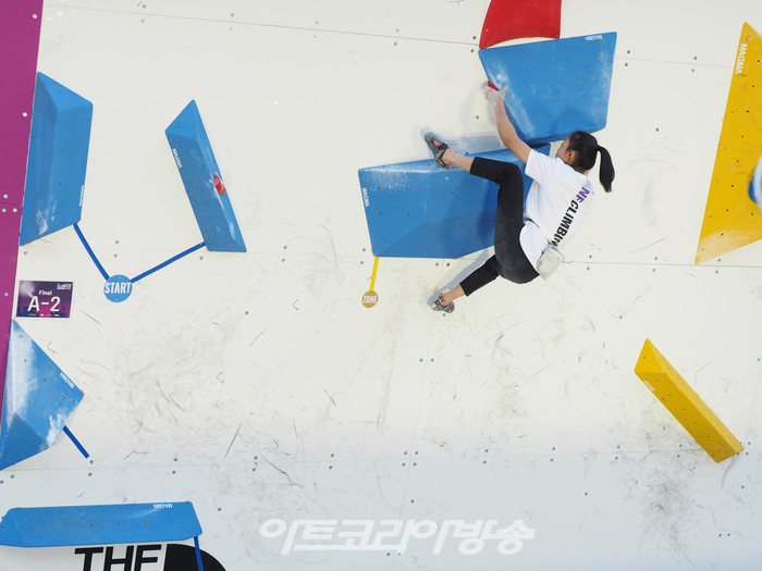 '제27회 노스페이스컵 전국 스포츠클라이밍대회(서채현) 2023.10.28 사진 ⓒ아트코리아방송 이용선 기자