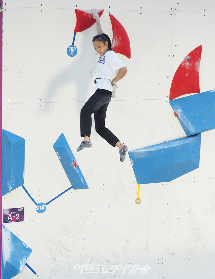 '제27회 노스페이스컵 전국 스포츠클라이밍대회(서채현) 2023.10.28 사진 ⓒ아트코리아방송 이용선 기자