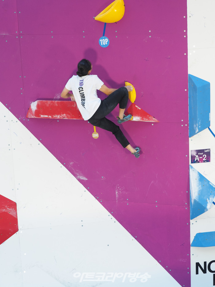 '제27회 노스페이스컵 전국 스포츠클라이밍대회(정지민) 2023.10.28 사진 ⓒ아트코리아방송 이용선 기자