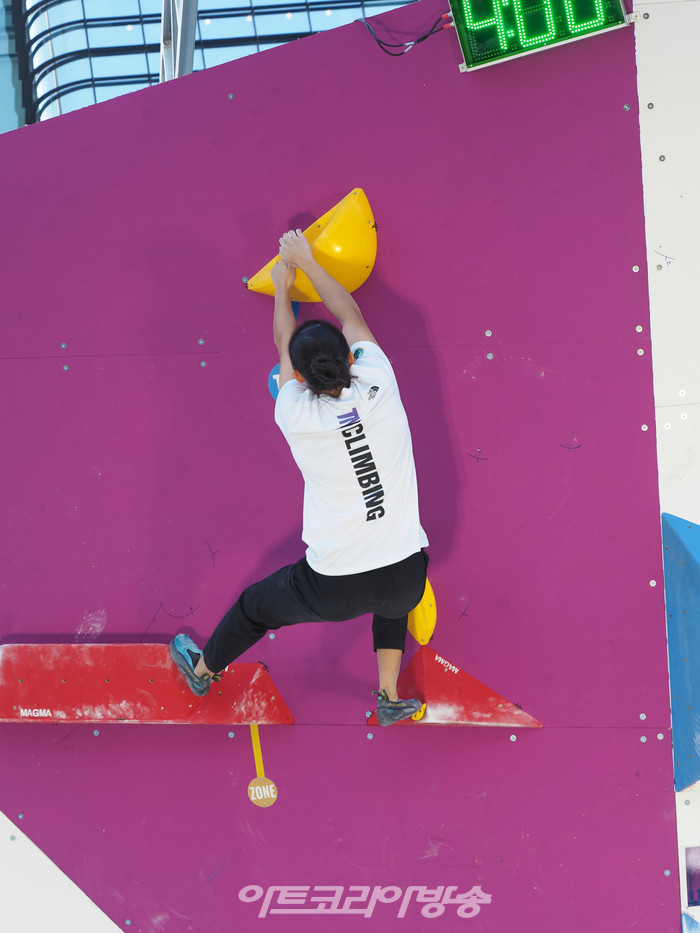 '제27회 노스페이스컵 전국 스포츠클라이밍대회(정지민) 2023.10.28 사진 ⓒ아트코리아방송 이용선 기자