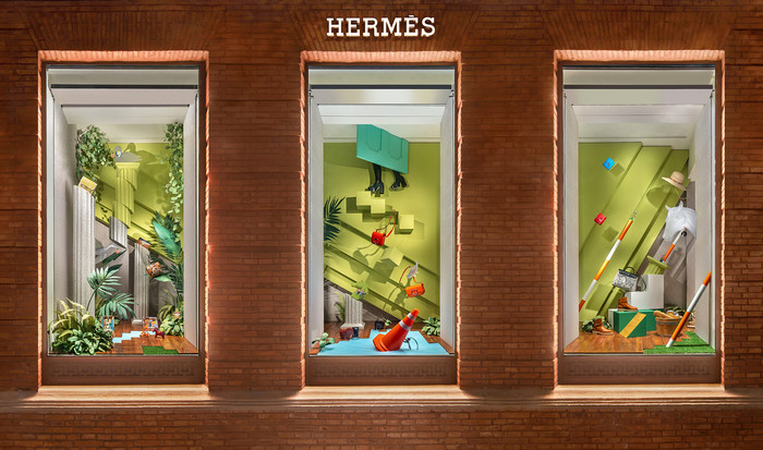 ​AUTUMN WINDOWS AT THE HERMÈS MAISON IN SHANGHAI 제공 BIENBIEN​