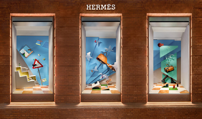​AUTUMN WINDOWS AT THE HERMÈS MAISON IN SHANGHAI 제공 BIENBIEN​