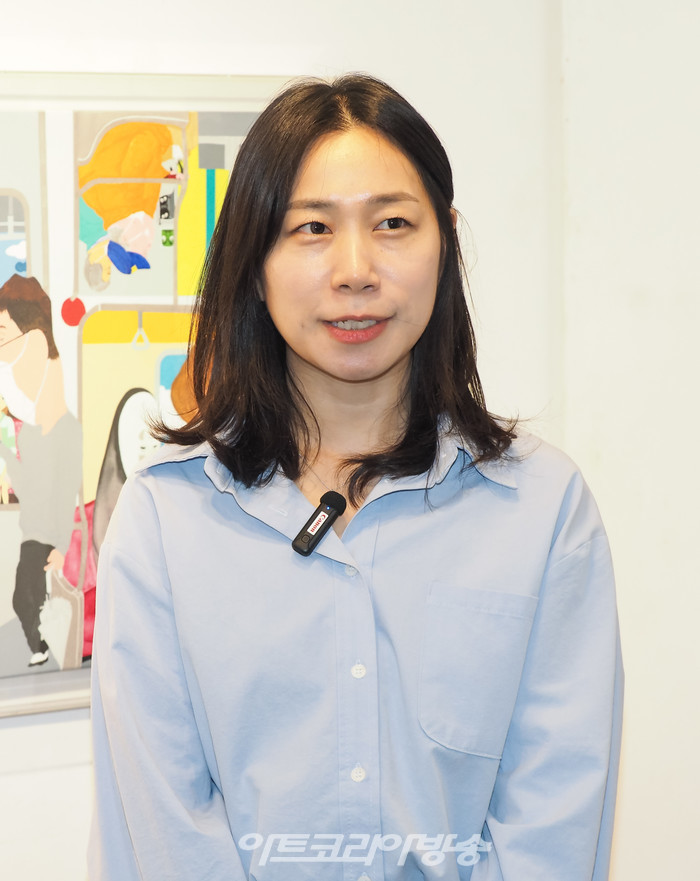 '2023 아트코리아 글로벌 아트페어'(Art Korea Global Art Fair) 오프닝 행사(안혜민 작가). 2023.11.02 사진 ⓒ아트코리아방송 이용선 기자