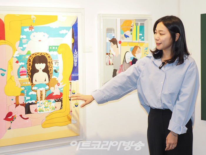 '2023 아트코리아 글로벌 아트페어'(Art Korea Global Art Fair) 오프닝 행사(안혜민 작가). 2023.11.02 사진 ⓒ아트코리아방송 이용선 기자
