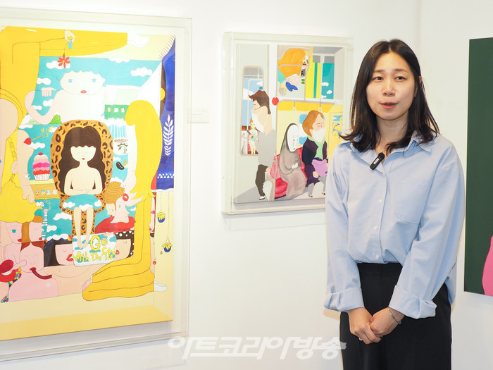 '2023 아트코리아 글로벌 아트페어'(Art Korea Global Art Fair) 오프닝 행사(안혜민 작가). 2023.11.02 사진 ⓒ아트코리아방송 이용선 기자