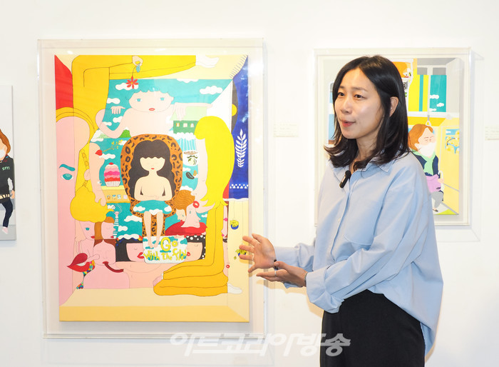 '2023 아트코리아 글로벌 아트페어'(Art Korea Global Art Fair) 오프닝 행사(안혜민 작가). 2023.11.02 사진 ⓒ아트코리아방송 이용선 기자