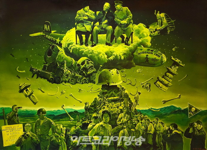 사라진 꿈, 153x208cm, 장지에  아크릴, 2023