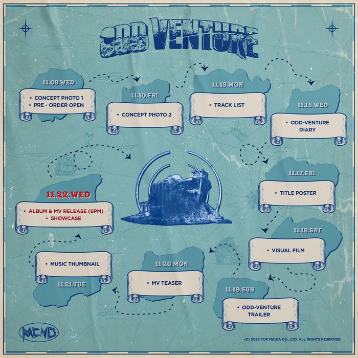 MCND, '오드벤처' 스케줄러. 제공 티오피미디어