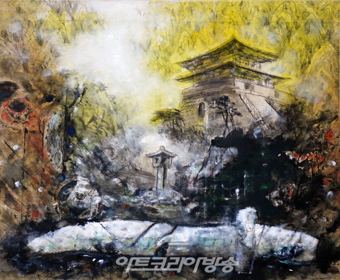 선학균, 역사 19, 50호, 수묵채색, 2018