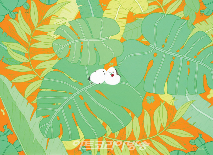 한아름, Hide and seek97, 53.0x72.7cm, watercolor gouache on paper, 2023