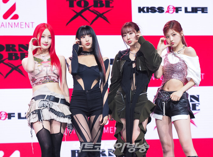 키스오브라이프 두 번째 미니 앨범 '본 투 비 XX'(Born to be XX) 발매 기념 쇼케이스(벨-나띠-쥴리-하늘). 2023.11.08 사진 ⓒ아트코리아방송 이용선 기자​