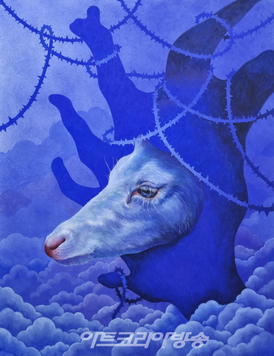 오은정, 대비, 116.8×91cm, 장지에 채색, 2023