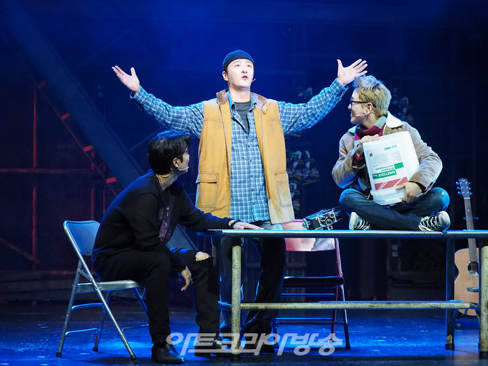 뮤지컬 '렌트' 프레스콜(콜린 역 윤형렬, 로저 역 백형훈, 마크 역 정원영) 2023.11.15 사진 ⓒ아트코리아방송 이용선 기자
