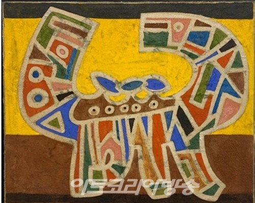 구성, 1970년대 후반, 종이에 과슈, 80×98cm, 이응노미술관 소장
