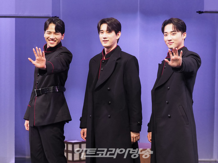 창작 뮤지컬 '리진: 빛의 여인' 프레스콜(변우진 역의 배우 김제하-김서환-권태하 ) 2023.12.06 사진 ⓒ아트코리아방송 이용선 기자