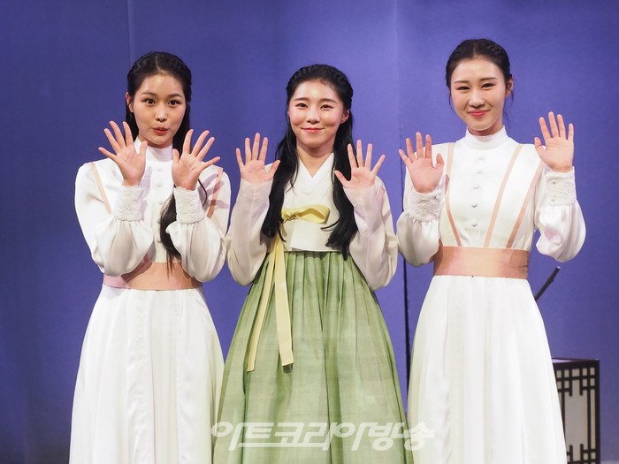 창작 뮤지컬 '리진: 빛의 여인' 프레스콜(리진 역의 배우 서이빈, 이서영, 전해주) 2023.12.06 사진 ⓒ아트코리아방송 이용선 기자