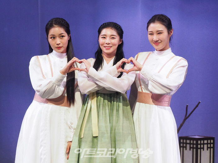 창작 뮤지컬 '리진: 빛의 여인' 프레스콜(리진 역의 배우 서이빈, 이서영, 전해주) 2023.12.06 사진 ⓒ아트코리아방송 이용선 기자