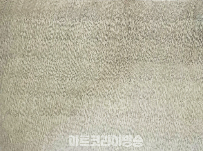 박서보 Ecriture 52-75 Pencil and oil on hemp cloth 72.7x100cm