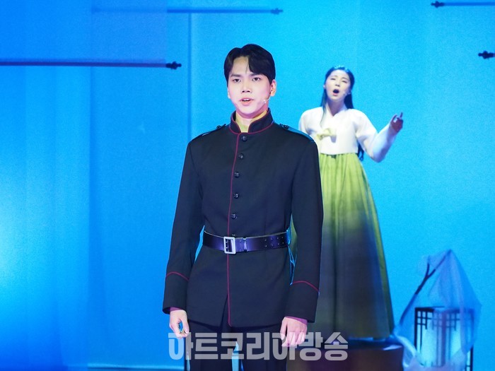 ​창작 뮤지컬 '리진: 빛의 여인' 프레스콜(리진 역 이서영, 변우진 역 김제하) 2023.12.06 사진 ⓒ아트코리아방송 이용선 기자​