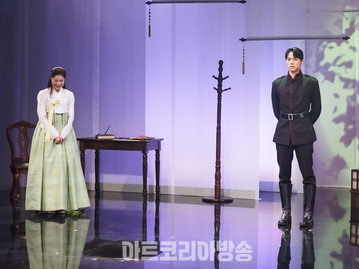 ​창작 뮤지컬 '리진: 빛의 여인' 프레스콜(리진 역 이서영, 변우진 역 김제하) 2023.12.06 사진 ⓒ아트코리아방송 이용선 기자​