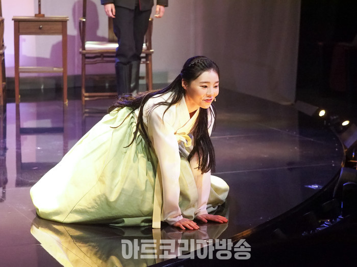 ​창작 뮤지컬 '리진: 빛의 여인' 프레스콜(리진 역 이서영, 변우진 역 김제하) 2023.12.06 사진 ⓒ아트코리아방송 이용선 기자​