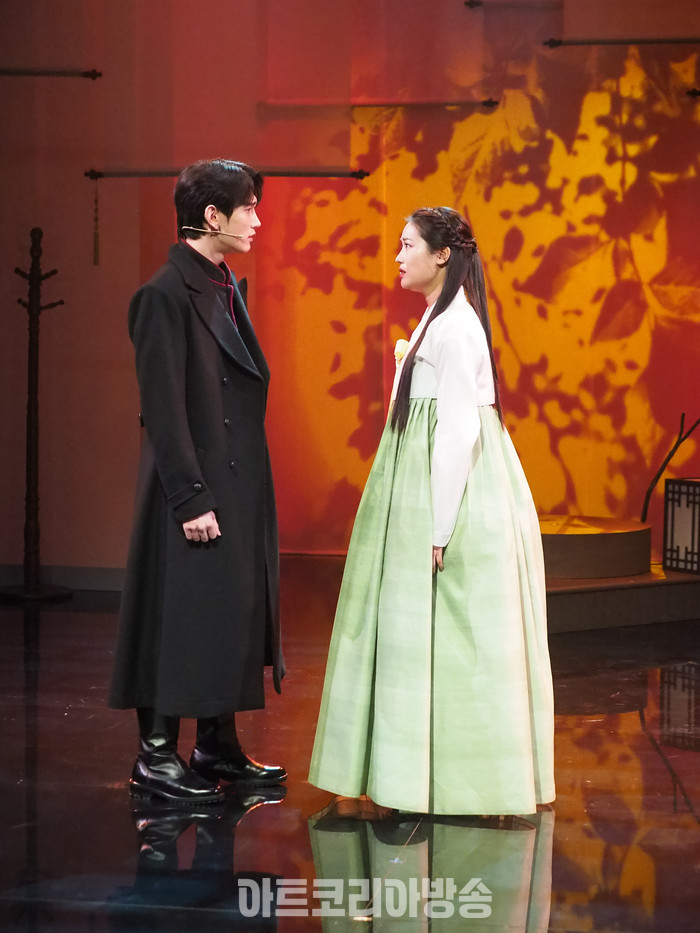 ​창작 뮤지컬 '리진: 빛의 여인' 프레스콜(리진 역 서이빈, 변우진 역 김서환) 2023.12.06 사진 ⓒ아트코리아방송 이용선 기자​