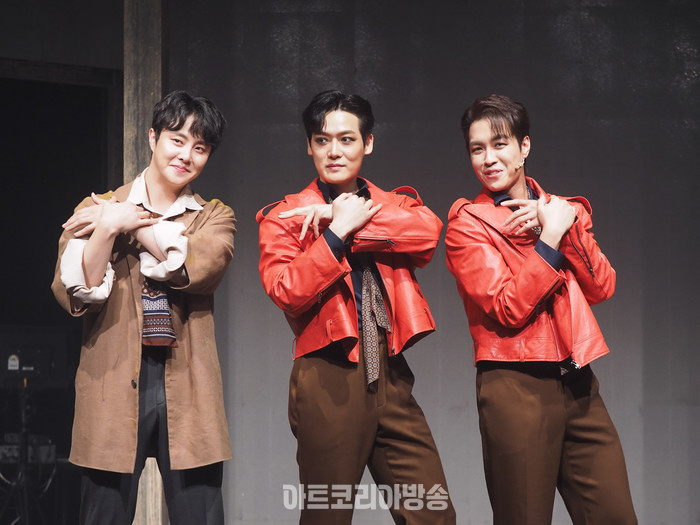 화가시리즈 뮤지컬 '모딜리아니'와 '에곤 실레' 프레스콜(모딜리아니 & 에곤 실레 역 최민우-양지원-황민수) 2023.12.14 사진 ⓒ아트코리아방송 이용선 기자​