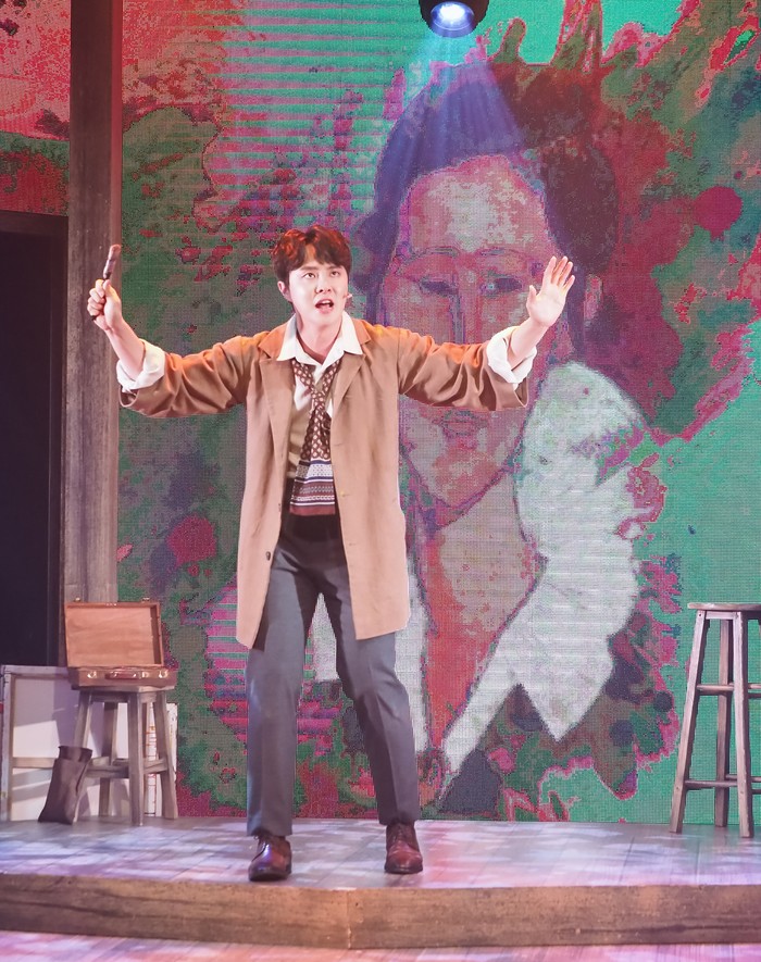 화가시리즈 뮤지컬 '모딜리아니'와 '에곤 실레' 프레스콜(모딜리아니 역 최민우). 2023.12.14 사진 ⓒ아트코리아방송 이용선 기자​