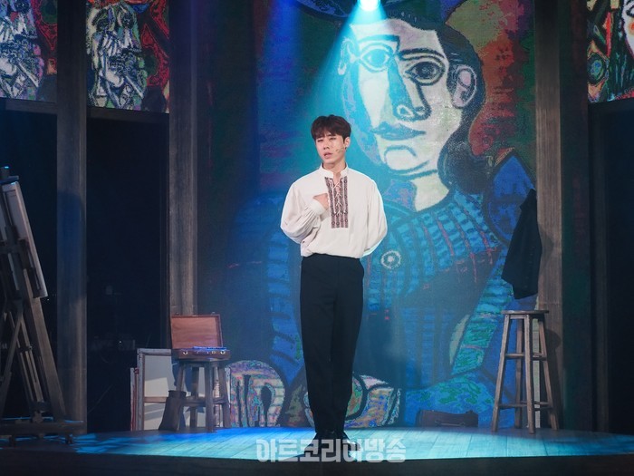 ​화가시리즈 뮤지컬 '모딜리아니'와 '에곤 실레' 프레스콜(화상 역 김민강). 2023.12.14 사진 ⓒ아트코리아방송 이용선 기자​​