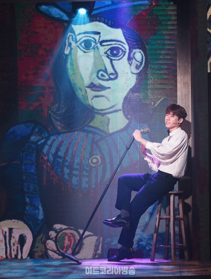 ​화가시리즈 뮤지컬 '모딜리아니'와 '에곤 실레' 프레스콜(화상 역 김민강). 2023.12.14 사진 ⓒ아트코리아방송 이용선 기자​​