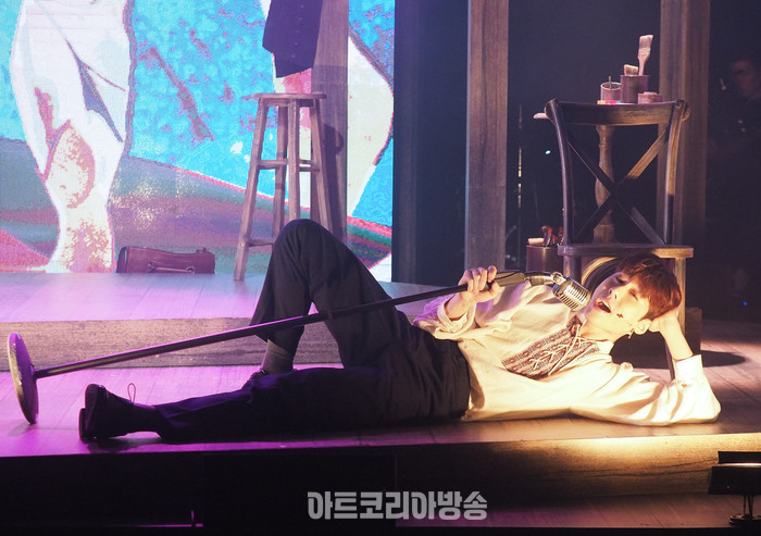 ​화가시리즈 뮤지컬 '모딜리아니'와 '에곤 실레' 프레스콜(화상 역 김민강). 2023.12.14 사진 ⓒ아트코리아방송 이용선 기자​​