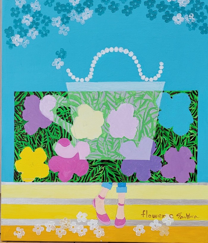 박삼화, , 2023. Acrylic on canvas, 53.0cm x 45.5cm. (사진제공-AHAF2024 조직위)